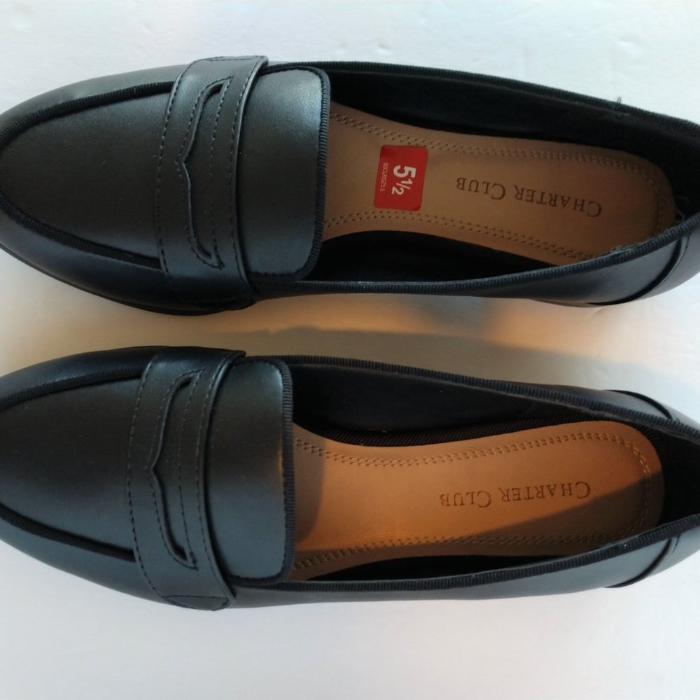 Charter Club Black Loafers Women's Size 5.5 M New In Box - Picture 4 of 16